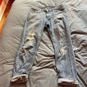 Theory Slouchy Distressed Boyfriend Jeans